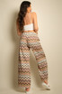 Zig Zag Print Wide Leg Trouser