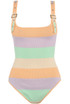 Buckle Strap Striped Bodysuit