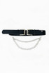 Double Buckle Belt With Chain