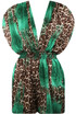 Contrast Animal Print Playsuit