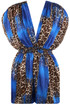Contrast Animal Print Playsuit