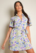 Floral Watercolour Shirt Dress