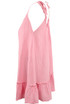 Linen Strappy Mini Skater Dress