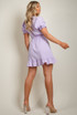 Frilled Side Knotted Wrap Dress