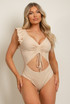 Ruched Front Cut Out Bodysuit