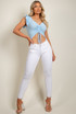 Ruched Front Cut Out Bodysuit