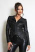 PU Double Zip Biker Jacket