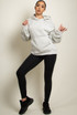 Ruched Sleeve Hooded Sweatshirts