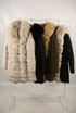 Midi Puffer Coat With Chunky Faux Fur