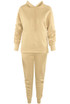 Ruched Sleeve Hooded Loungewear Set