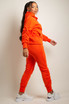 Ruched Sleeve Hooded Loungewear Set