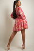 Floral Print Front Knotted Wrap Dress
