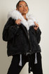 Fur Trim Front Pocketed Denim Jackets