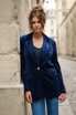 Velvet Longline Blazer