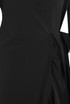 Pleated Side Knotted Wrap Dress