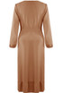 Pleated Side Knotted Wrap Dress