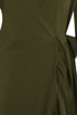 Pleated Side Knotted Wrap Dress