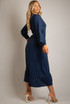 Pleated Side Knotted Wrap Dress