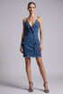 Chain Strap Denim Mini Dress