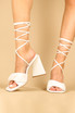 Flare Block Heel Wrap Around Sandal