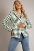 Dogtooth Tweed Double Breast Blazer