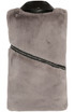 PU Fur Trim Grey Gilet