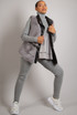 PU Fur Trim Grey Gilet