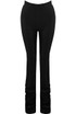 Ribbed Ruched Detail Trousers