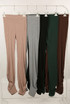 Ribbed Ruched Detail Trousers