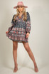 Tribal V Neck Swing Dress