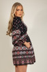 Tribal V Neck Swing Dress