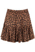 Leopard Flare Hem Mini Skirts