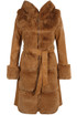 PU Fur Trim Coat
