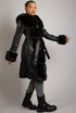 PU Fur Trim Coat