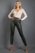 Ribbed Button Front Long Sleeve Bodysuit