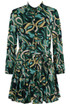 Paisley Print Belted Shirt Dress
