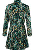 Paisley Print Belted Shirt Dress