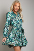 Paisley Print Belted Shirt Dress