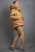 Padded Jacket With Fur Trim Hood