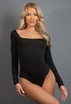 Square Neck Long Sleeve Bodysuit