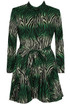 Ombre Zebra Print Belted Shirt Dress