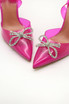 Bow Perspex Sling Back Court Shoe 