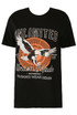 'UNLIMITED' Slogan Eagle Print T-Shirt