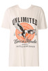 'UNLIMITED' Slogan Eagle Print T-Shirt