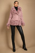 Fitted Quilted Puffer Jacket With Faux Fur