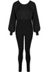 Pleated Round Neck Jumper & Trouser Set