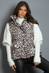 Animal Print High Neck Gilet