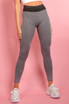 Textured Push Up Gym Leggings With Contrast Waistband