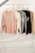 Embellished Icon Slogan Jumper