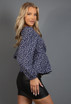 Vine Print Wrap Blouse